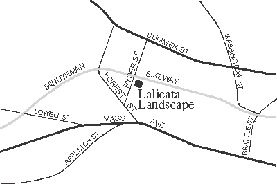 Map to Lalicata Landscape Products, 33 Ryder St